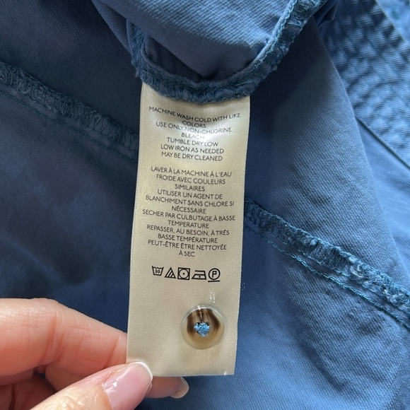 Anthropologie Pilcro Collared Shirt Dress Denim Medium Blue Sz 6 - Picture 12 of 16